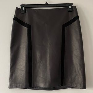 J. McLaughlin Genuine Leather Pencil Skirt